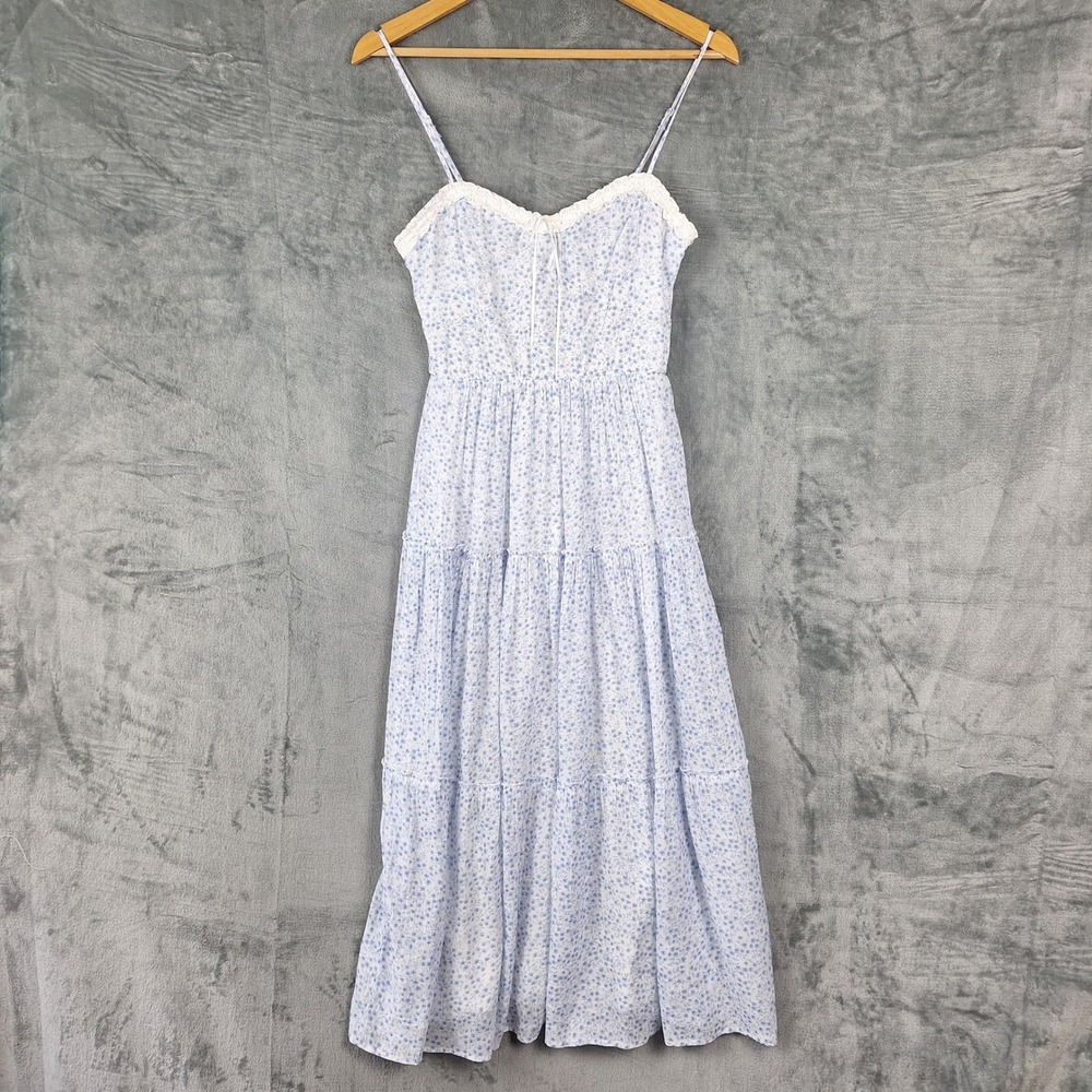 Womens Dress Small Babydoll Tiered Floral Coquette Romantic Cottagecore Feminine